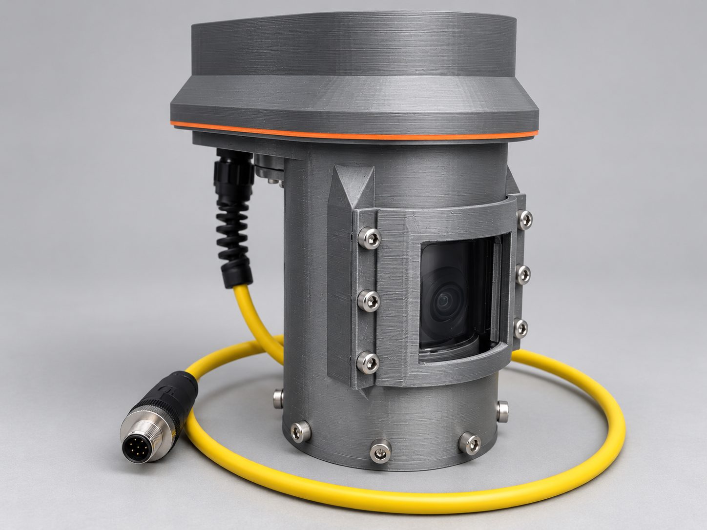 Render of the ClearCam camera housing